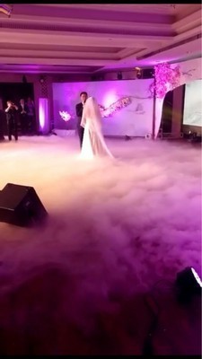 广西百色庆典舞台烟雾机婚庆舞台干冰机案例