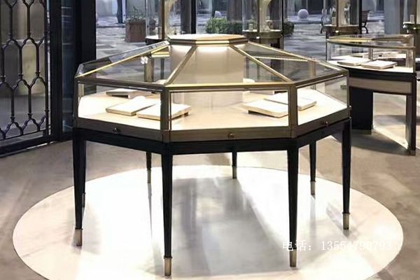 五面玻璃博物馆桌柜定做-液压掀起博物馆展柜厂家