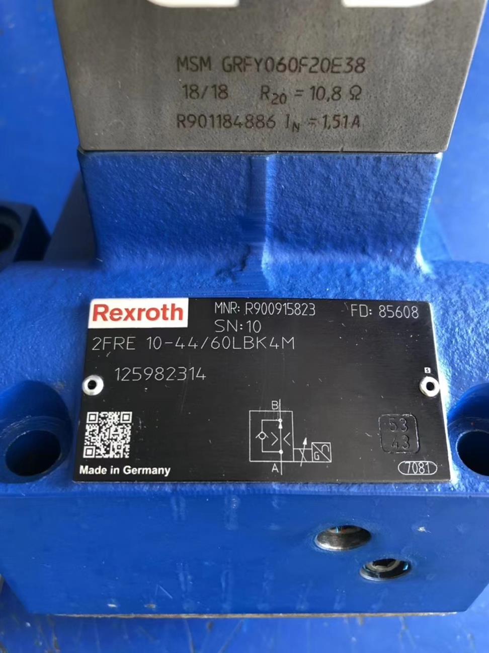 德国Rexroth/力士乐DRE20-5X/315YMG24K4M比例溢流阀R900916199