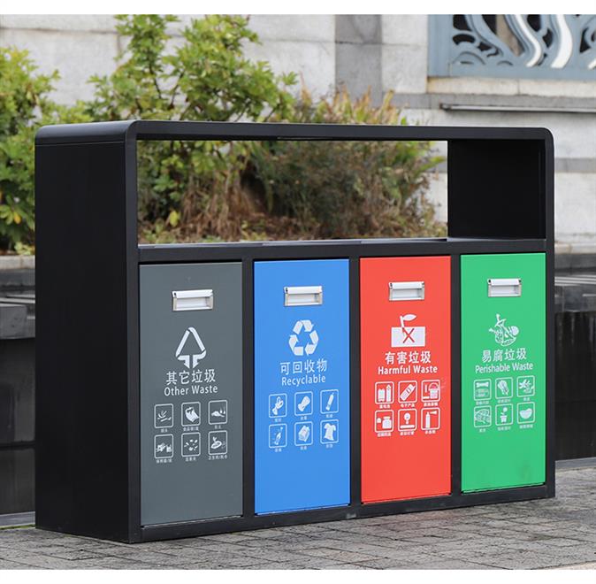 天津环保金属分类垃圾桶价格
