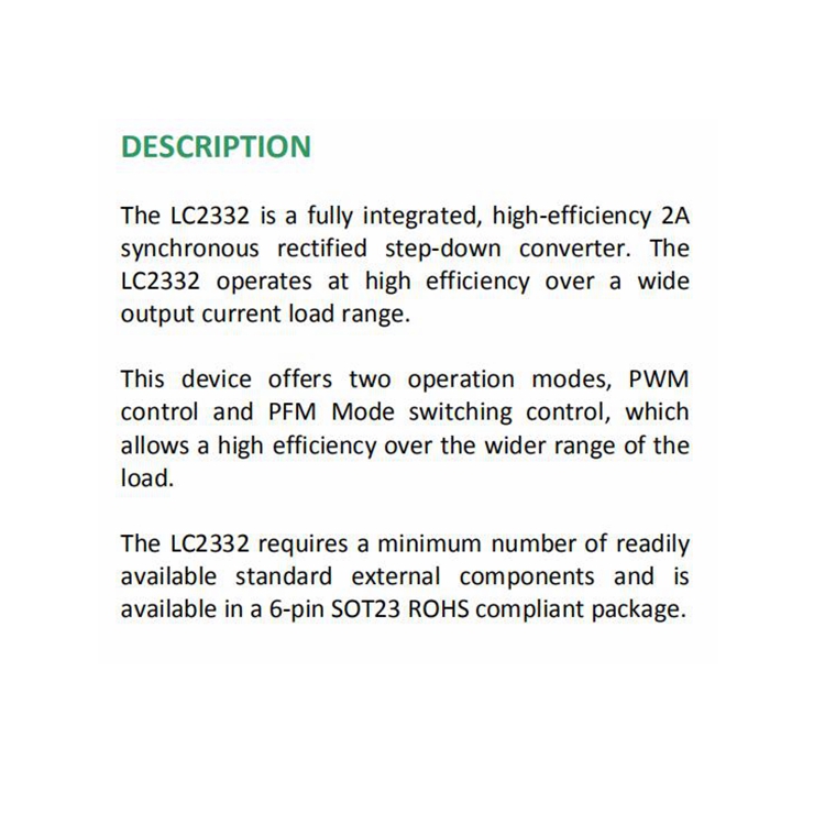 LC2332无线充2A降压电源芯片LC2332