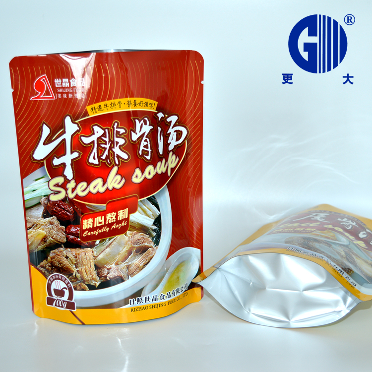 生产加工羊肉汤包装袋糖类液体铝箔袋耐高温自立袋