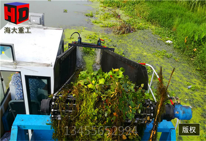 湖面水葫芦收割船 河道水草打捞治理 直销水葫芦收割船