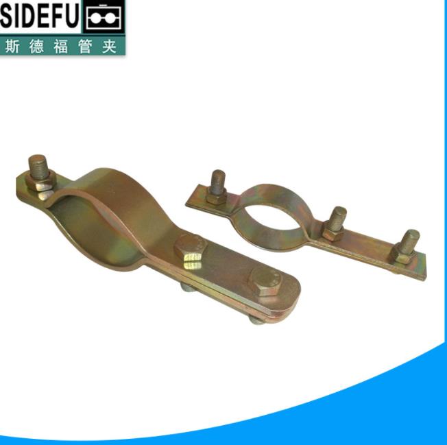 标准双螺栓管夹 双螺栓单孔管夹 双排螺栓管夹厂家生产