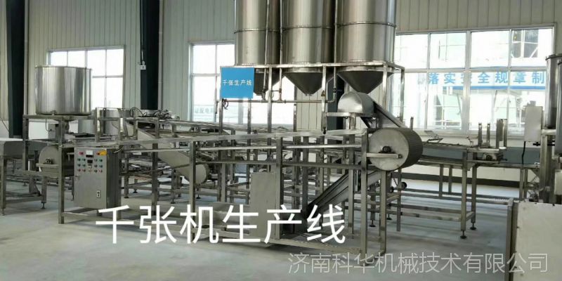 大型豆腐皮机器多少钱一台，时产500-600斤的大型千张机械设备，豆制品加工设备厂家