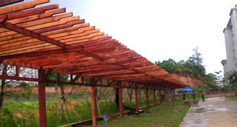 湖北木质廊架设计