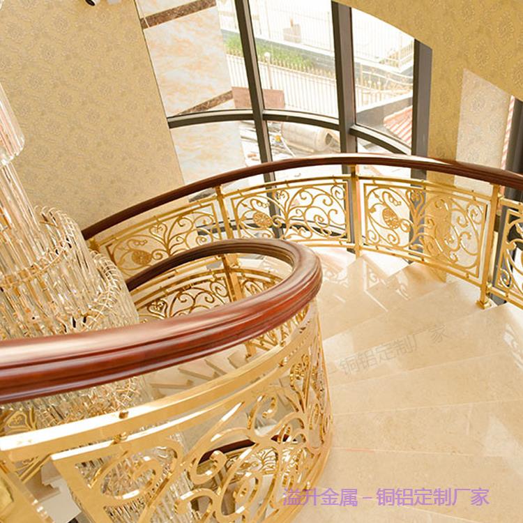 上海铜楼梯护栏 别墅楼梯扶手