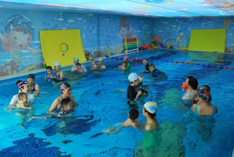 杭州专业混搭风格亲子游泳馆装修设计实景图