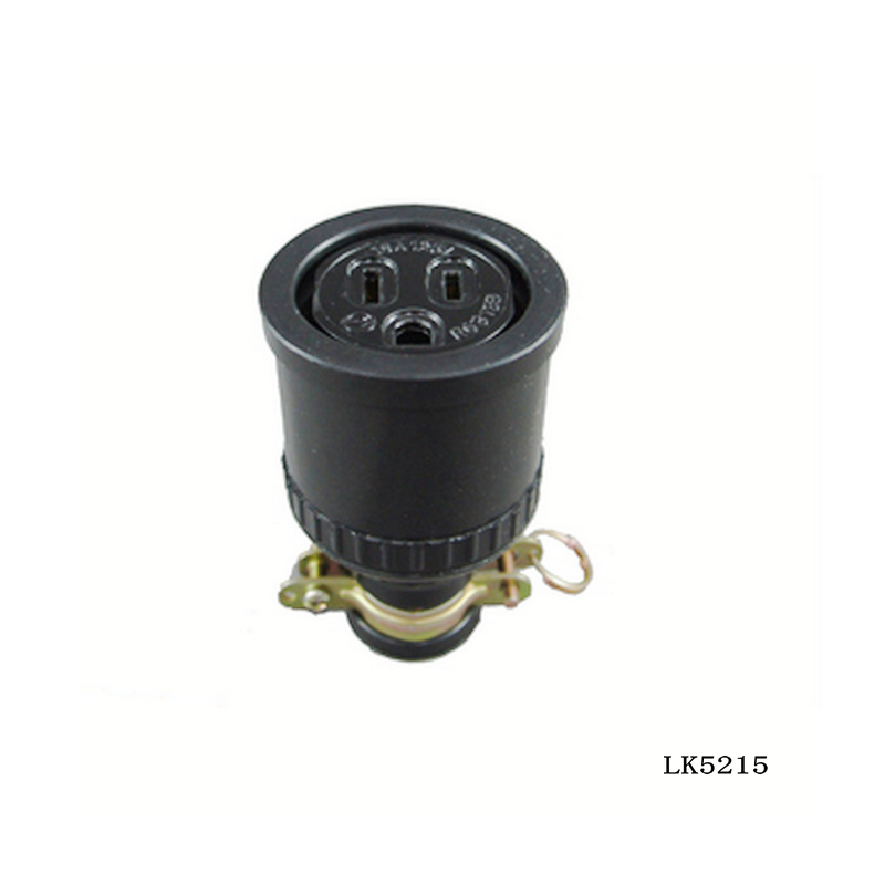 供应美规插座LK5215 15A125V带橡胶套插座