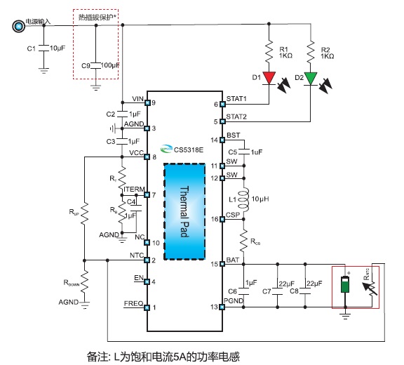 CS5318 3A大电流四节锂电池充电管理IC产品