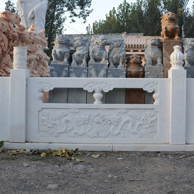 汉白玉石雕栏杆常用在哪些场所-汉白玉栏杆雕刻制作安装厂家
