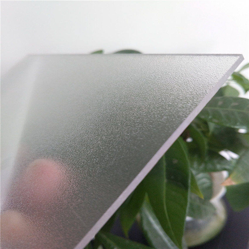 8毫米透明磨砂板-PC磨砂耐力板厂家-风韧半透明聚碳酸酯板