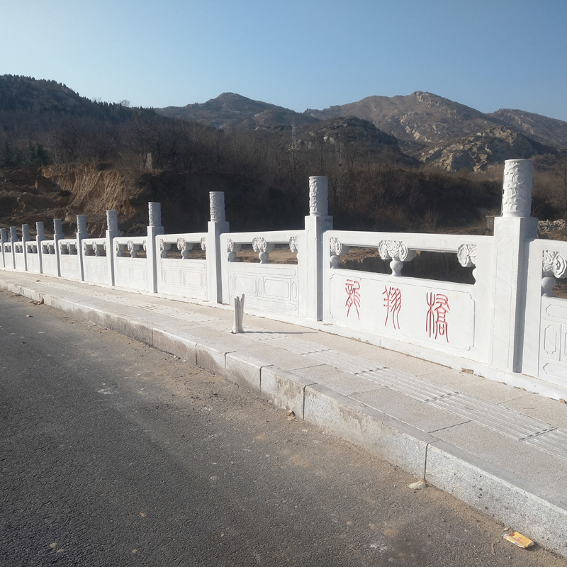 石雕桥栏杆制作厂家-石材防护栏产地-曲阳县聚隆园林雕塑