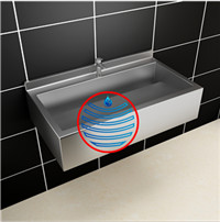 合肥感应冲水不锈钢小便槽池订做安装