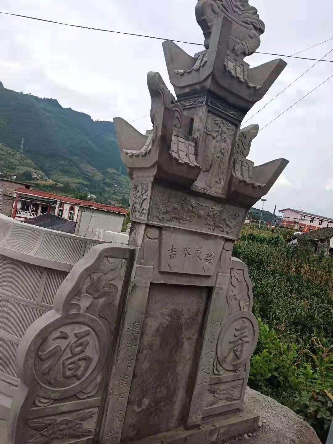 四川泸州水泥制品墓碑石仿石材坟石模具