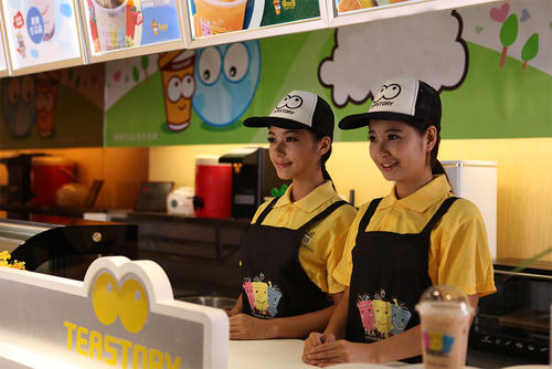 杭州时尚复古奶茶店装修效果图大全 杭州有经验的超市装修设计公司
