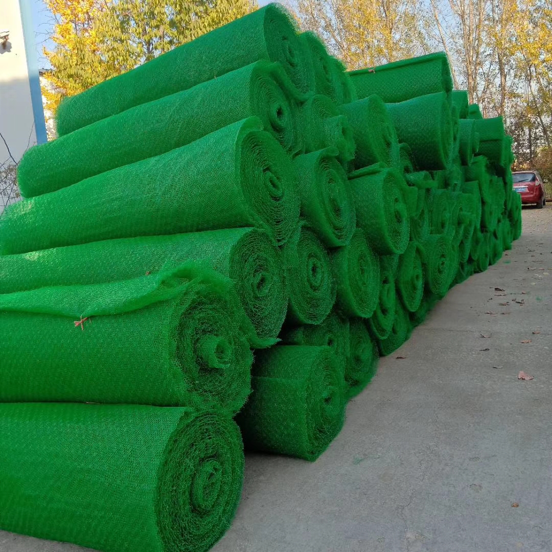 三维植被网绿化效果好吗 高速公路护坡绿化 可降解三维网垫