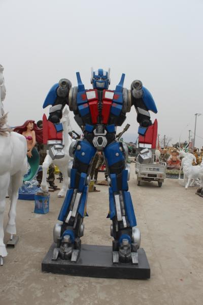 灯光机器人雕塑厂家-支持定制-玻璃钢机器人雕塑厂