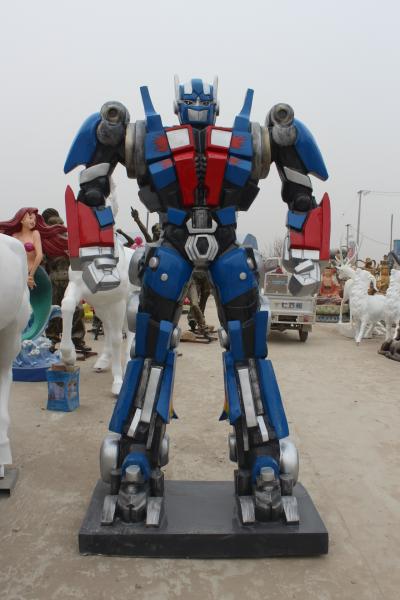 烤漆机器人雕塑厂家-支持定制-卡通机器人雕塑厂