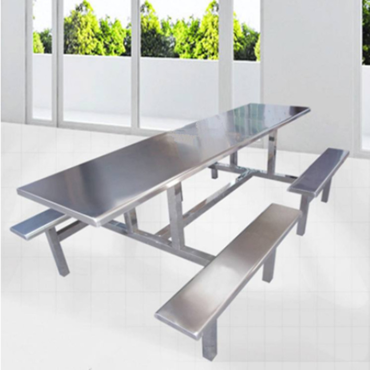 供应不锈钢分段餐桌椅 八人不锈钢餐桌椅 不锈钢分段餐桌椅