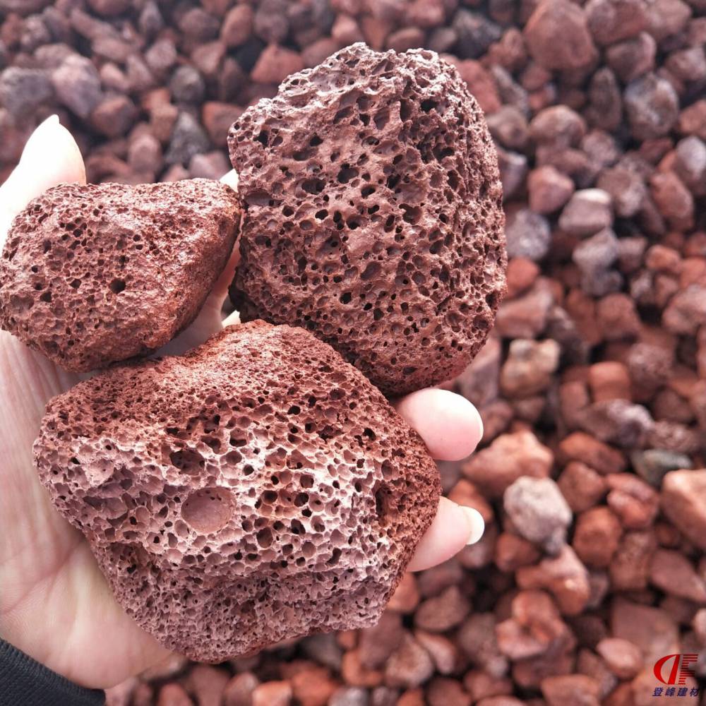 红色火山石滤料 曝气生物滤池火山岩填料