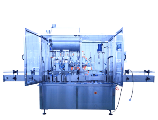 厂家定制液体灌装轧盖机生产线 全自动果酱高粘度直线灌装旋盖机