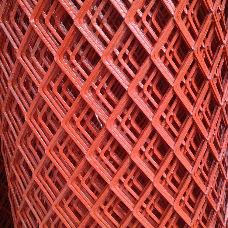 建筑红色钢笆网片 脚手架钢笆网片 防锈钢板网防护网