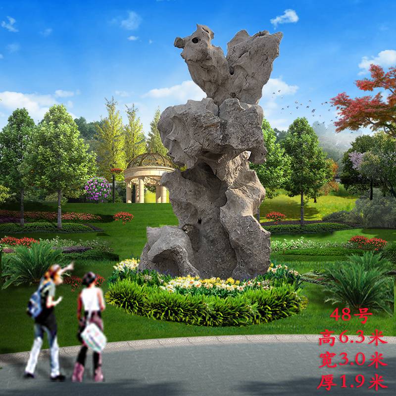 大型太湖石点景石 古建配石高6米**奇石 武汉大型广场公园孤石