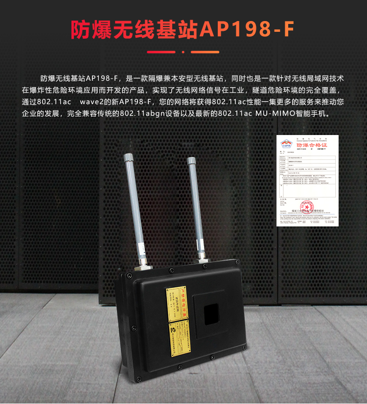 本安型防爆路由器 AP198-F隔爆兼本安型无线基站