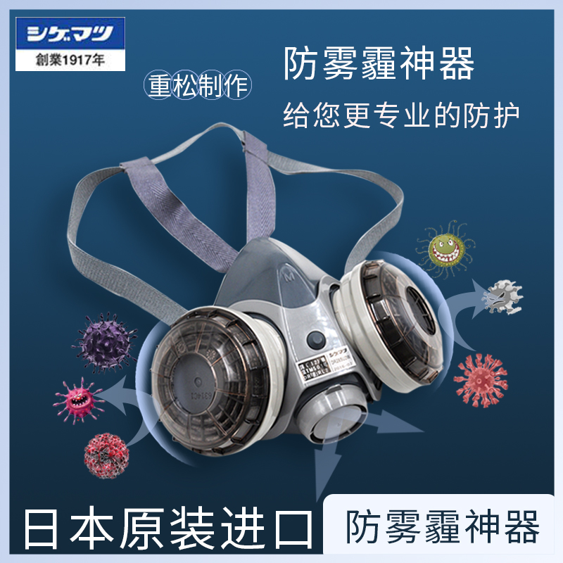 日本重松面罩DR28SU2W重松工业防尘面罩