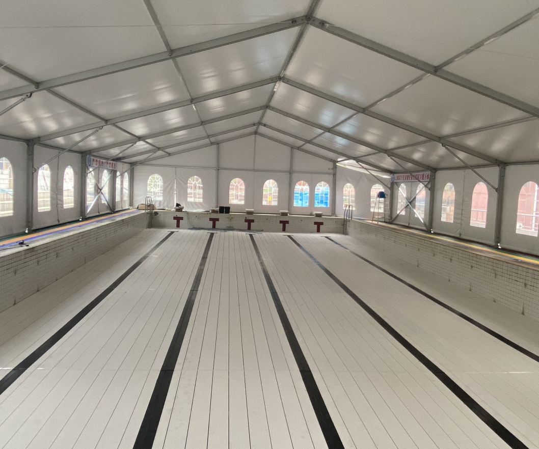 夏泳钢结构拆装式游泳池可拼装胶膜游泳池