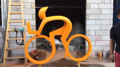 几何骑车雕塑厂家-抽象人物雕塑厂家-几何骑车人物雕塑厂家