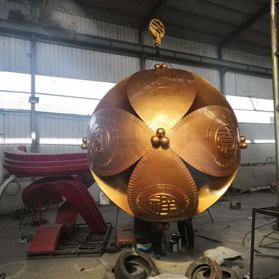 复古绣球雕塑厂家-不锈钢绣球雕塑厂家-不锈钢复古绣球雕塑厂家