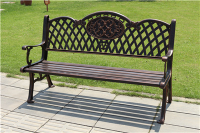 户外欧式公园椅广场庭院休闲长椅铸铁椅小区休闲铸铝室外座椅长凳