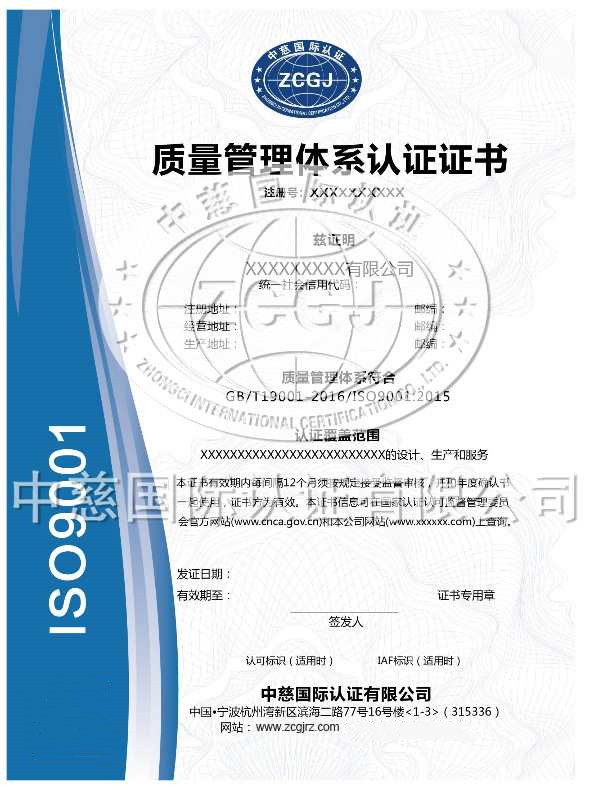宁波周边ISO9001认证口碑好的机构 职业健康体系认证服务 省时省力