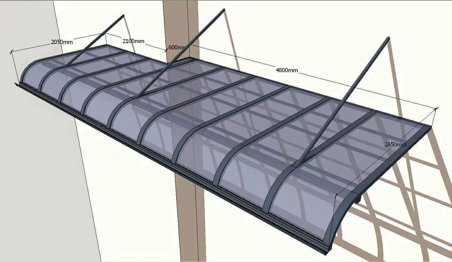 三明露台铝合金雨棚厂家阳光板车棚