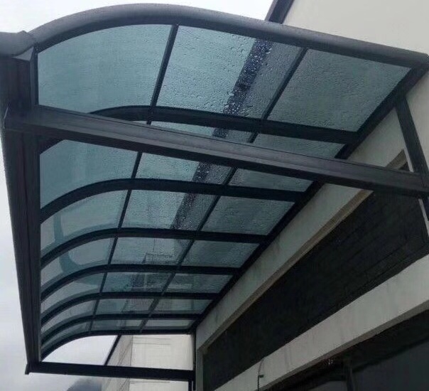 加厚铝合金遮阳雨棚厂家 厂家生产 室外遮阳遮雨车蓬