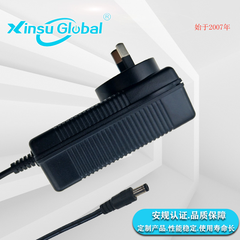 日本PSE认证25.2V1.2A便携式充气泵锂电池充电器中国CCC认证25.2V1.2A插墙式充气床电池充电器