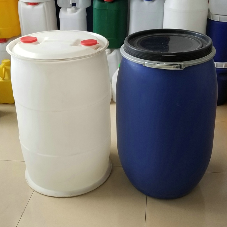 石家庄蓝色120升塑料桶厂家 120L开口塑料桶