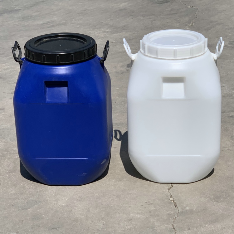 利新塑料50L塑料桶蓝色50公斤塑料桶方桶螺旋口桶HDPE材质