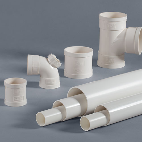 德首管业 PVC排水管塑料管热熔管切割给水管配件50 75 110 160 200mm管件配件齐全质保50年