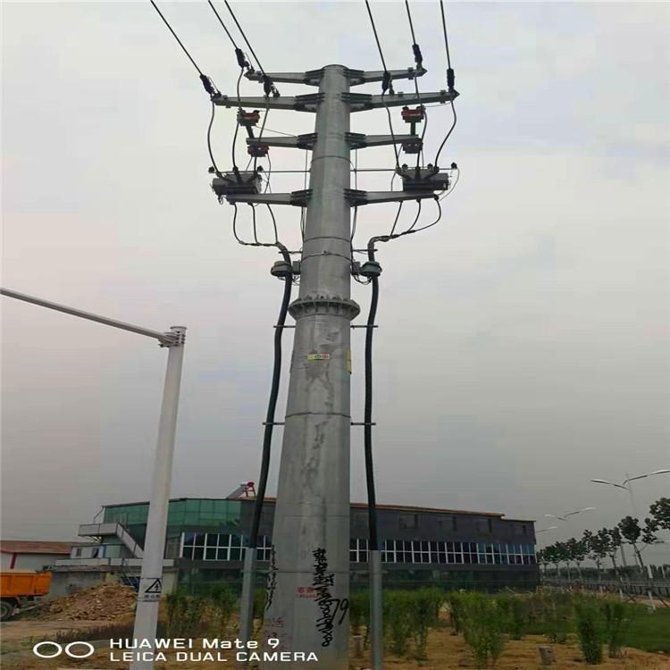合肥市新型高压输电35kv终端钢管塔90度转角杆