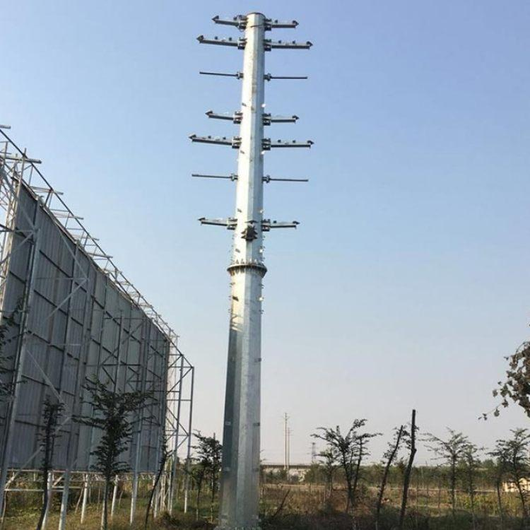 贵阳市电力架空线110kv终端钢管塔三回路终端钢杆
