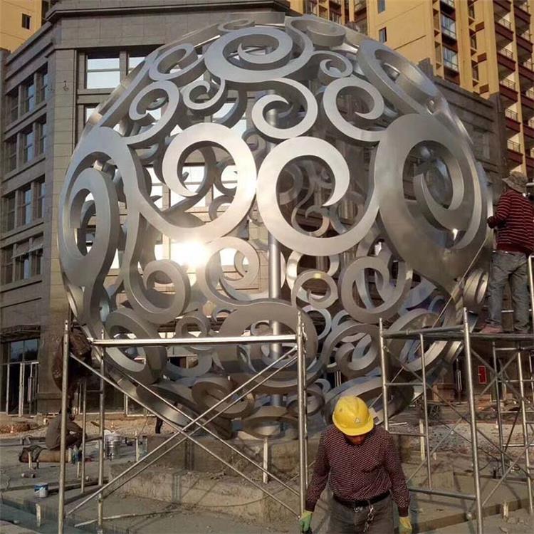 供应商 不锈钢灯光镂空球雕塑 不锈钢景观球雕塑