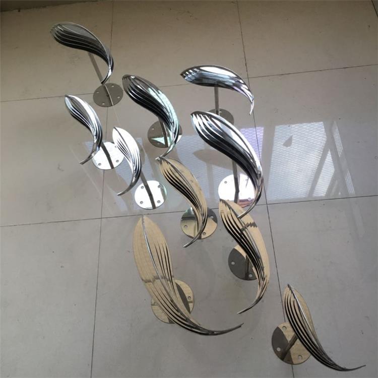 不锈钢鱼抽象雕塑 公司 鱼雕塑不锈钢