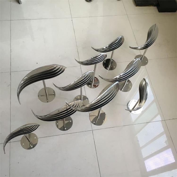不锈钢抽象鱼雕塑 不锈钢鱼雕塑 加工