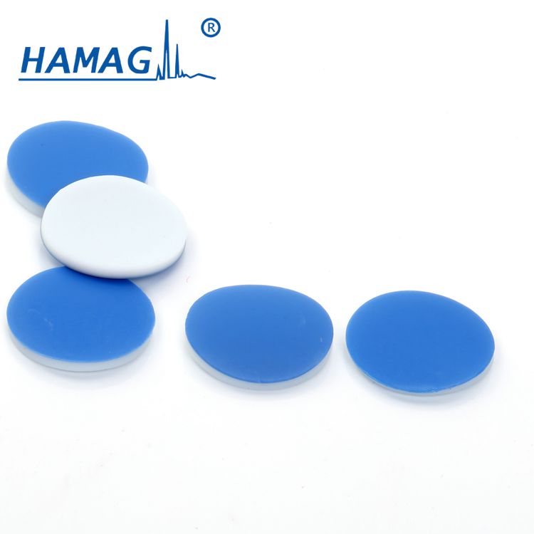 17.5*1.5mm特氟龙硅胶垫气相进样垫片蓝色PTFE/白色硅胶