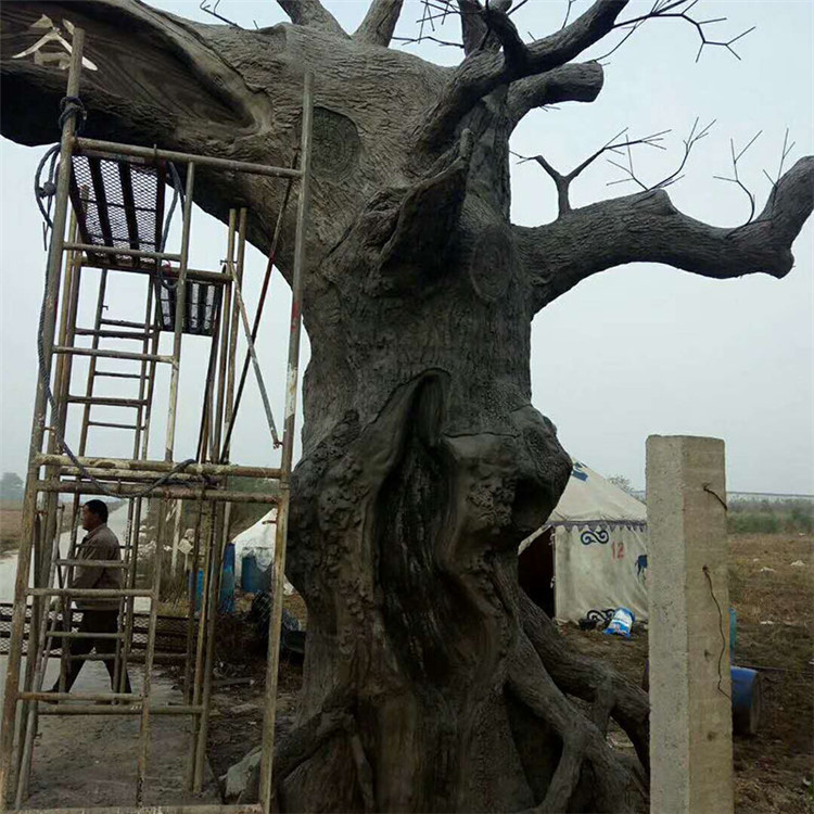 水泥雕塑树