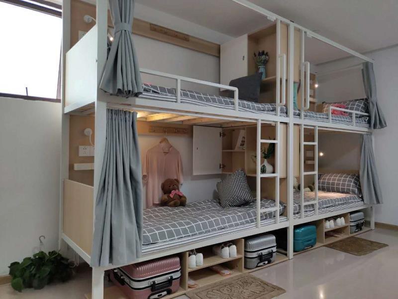 宿舍雙層鐵架上下床學校公寓鋼制高低鐵床上下鋪
