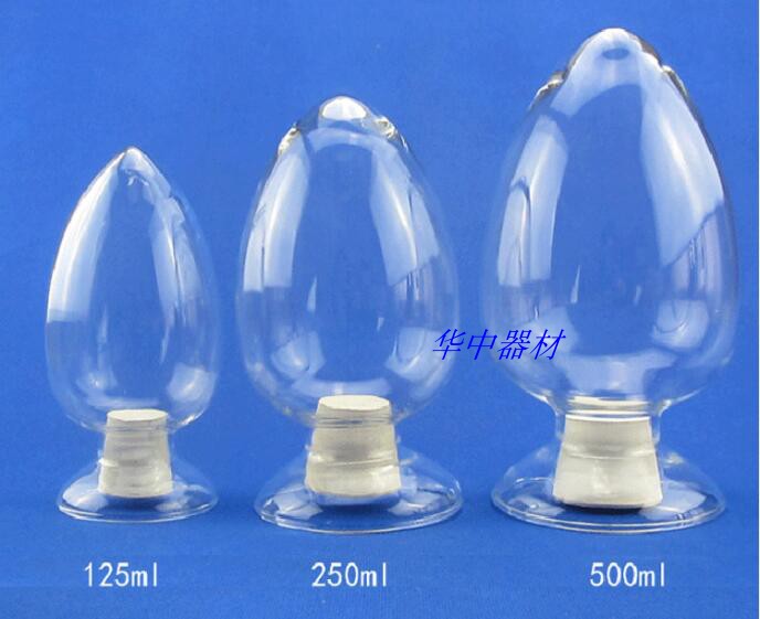 玻璃种子瓶125ml 250ml 500ml鸡心瓶实验室样品展示瓶含胶塞